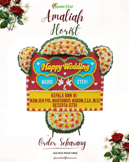 Papan Bunga Pernikahan Ranga Rengas